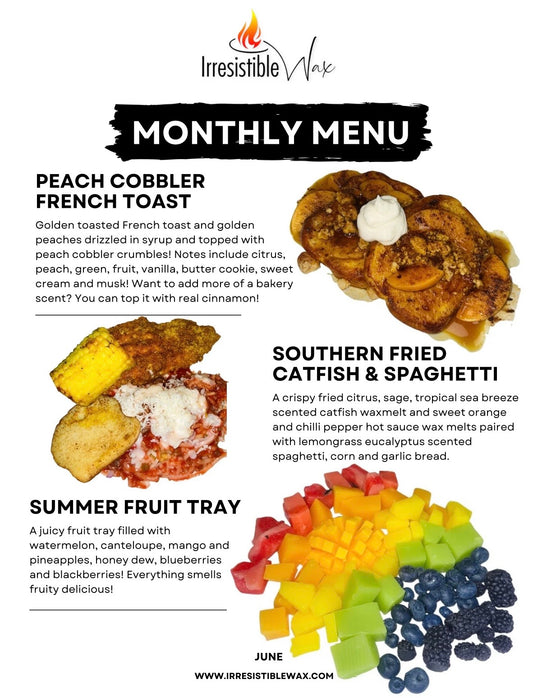 Monthly Menu Mystery Food Wax Melts Subscription Box
