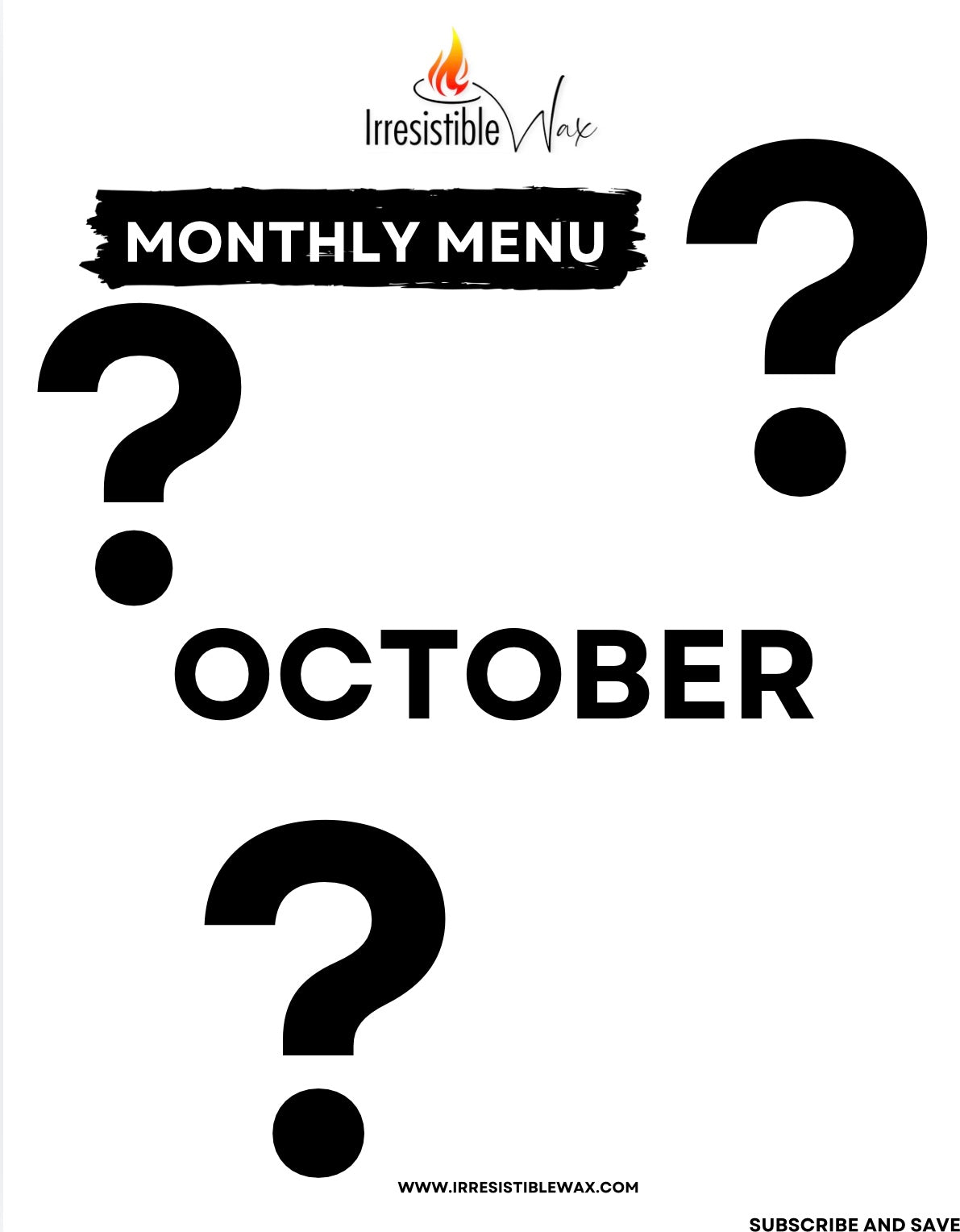 Monthly Menu Mystery Food Wax Melts Subscription Box