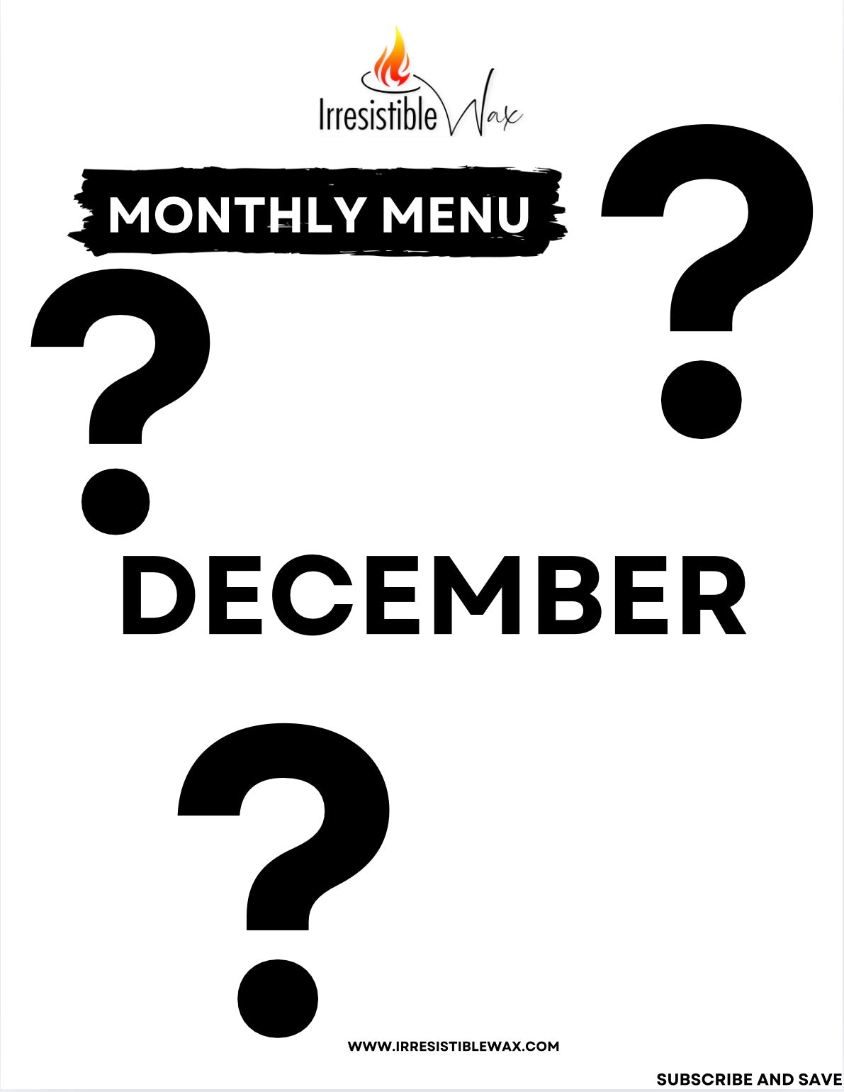 Monthly Menu Mystery Food Wax Melts Subscription Box