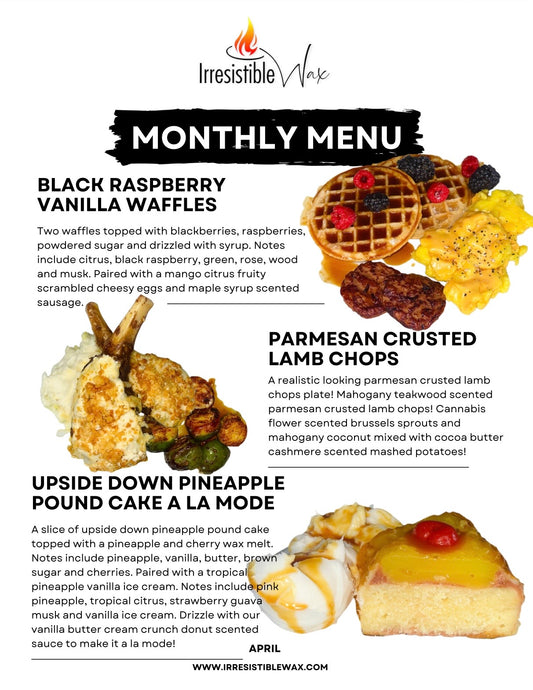 Monthly Menu Mystery Food Wax Melts Subscription Box