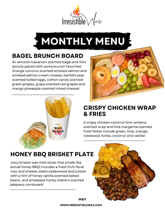 Monthly Menu Mystery Food Wax Melts Subscription Box